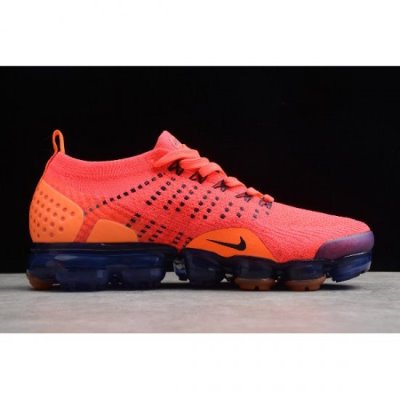 Nike Erkek Air Vapormax Flyknit 2 Kırmızı / Koyu Mavi / Turuncu Koşu Ayakkabısı Türkiye - RXRQQ133